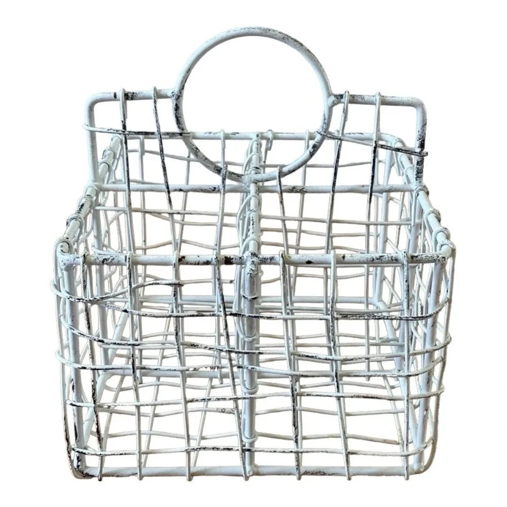 White Wire Basket Set - Picture 8 of 11